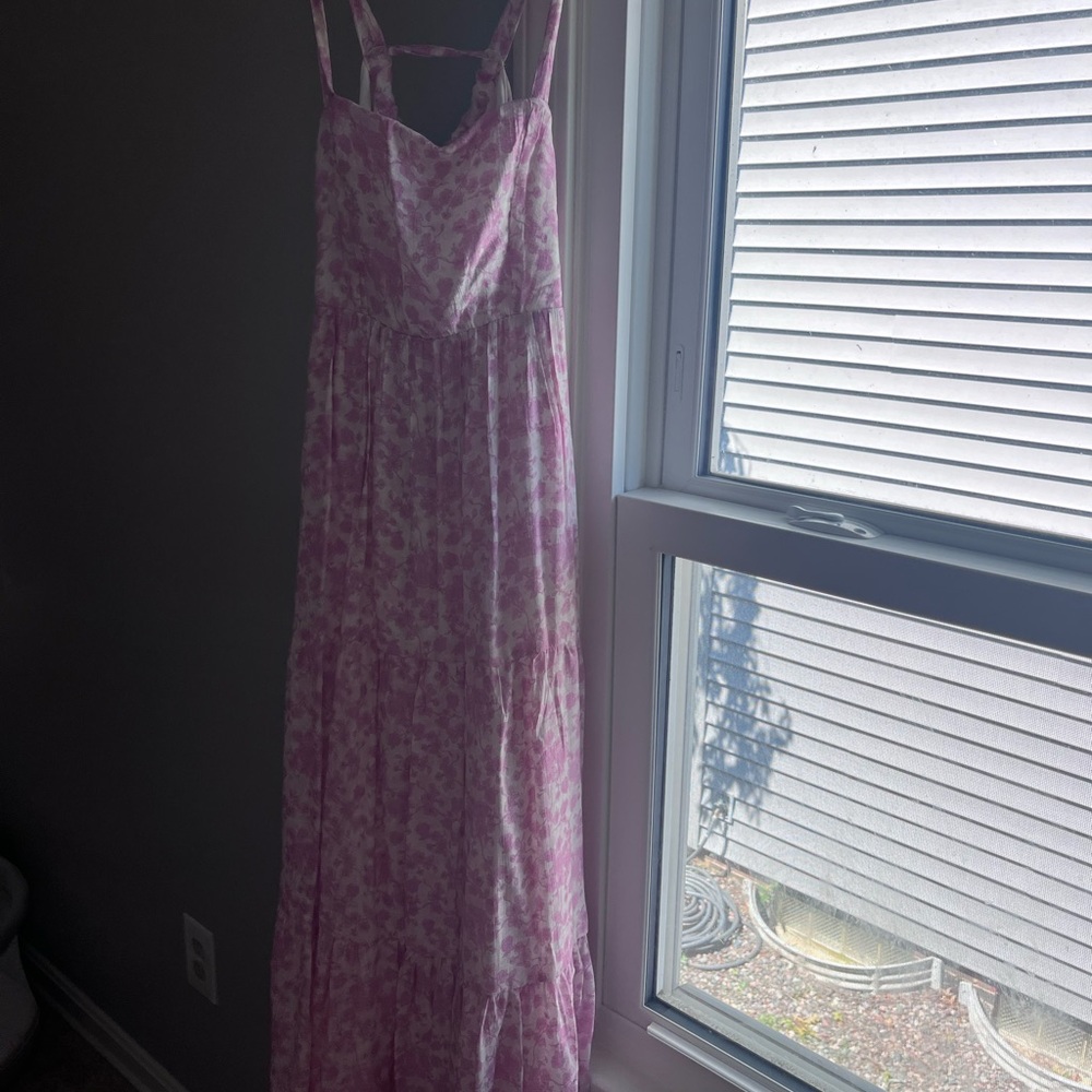 Trixxi Pink and White Floral Dress